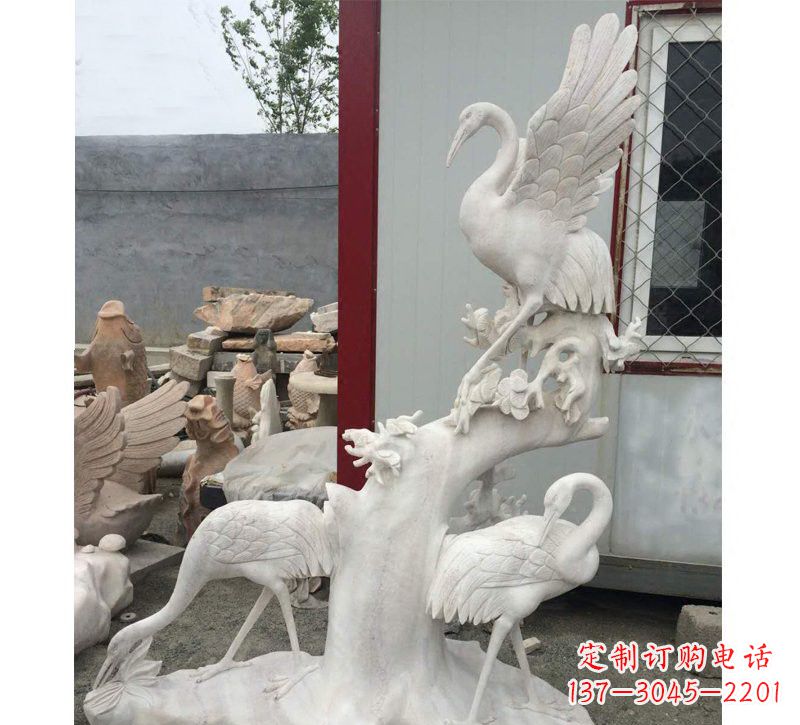 廊坊仙鹤松树石雕