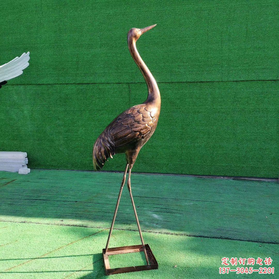 廊坊仙鹤衔芝铜雕