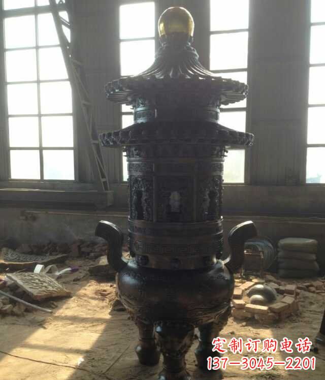 廊坊香炉铜雕塑 (2)