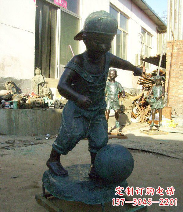 廊坊小孩玩耍青铜人物铜雕
