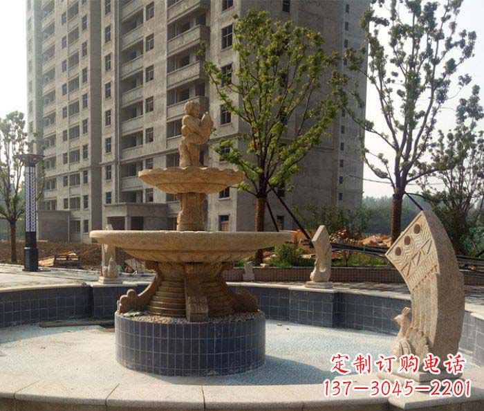 廊坊小区景观大型喷泉石雕
