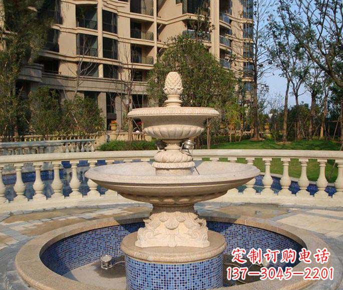 廊坊小区景观多层喷泉石雕