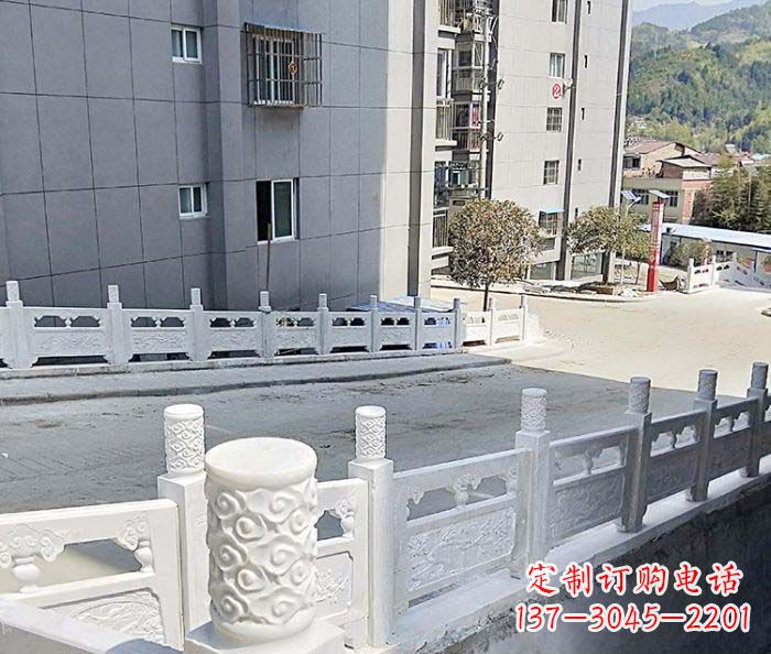 廊坊小区景观汉白玉石雕栏板