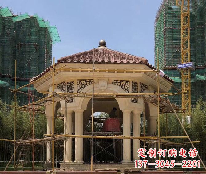 廊坊小区景观欧式凉亭石雕