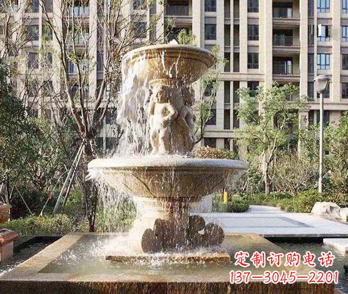廊坊小区景观欧式喷泉石雕 (3)