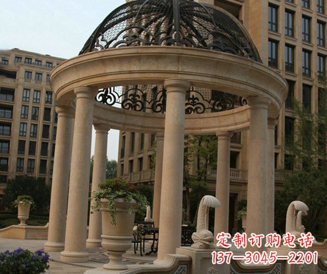 廊坊小区景观欧式石雕凉亭
