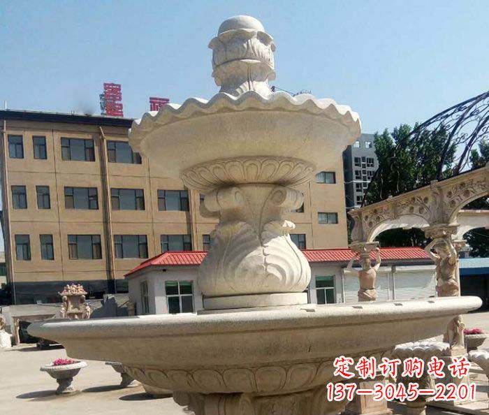 廊坊小区景观砂岩大型喷泉石雕