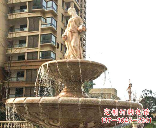 廊坊小区景观西方女人喷泉石雕