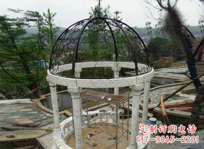 廊坊小区欧式圆顶凉亭石雕