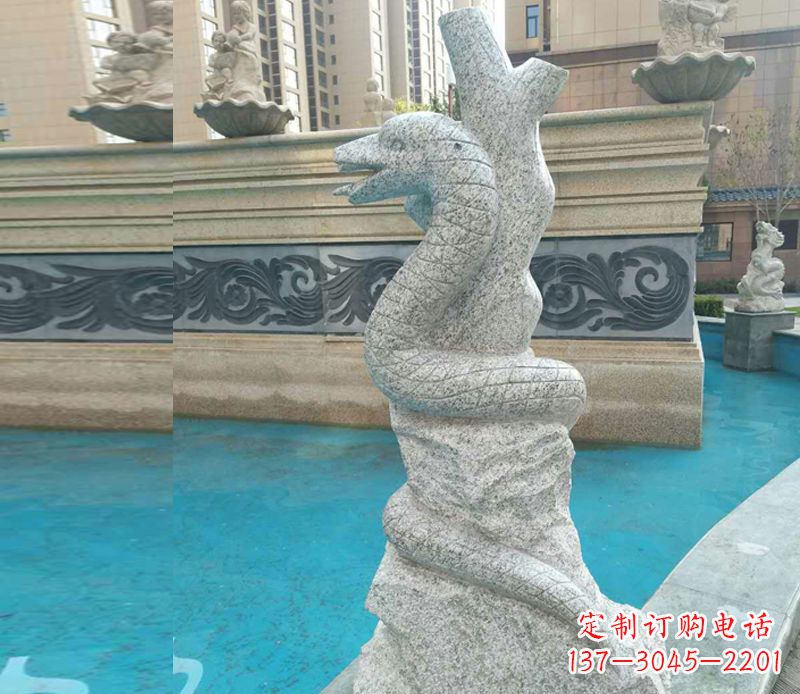 廊坊小区十二生肖雕塑动物石雕
