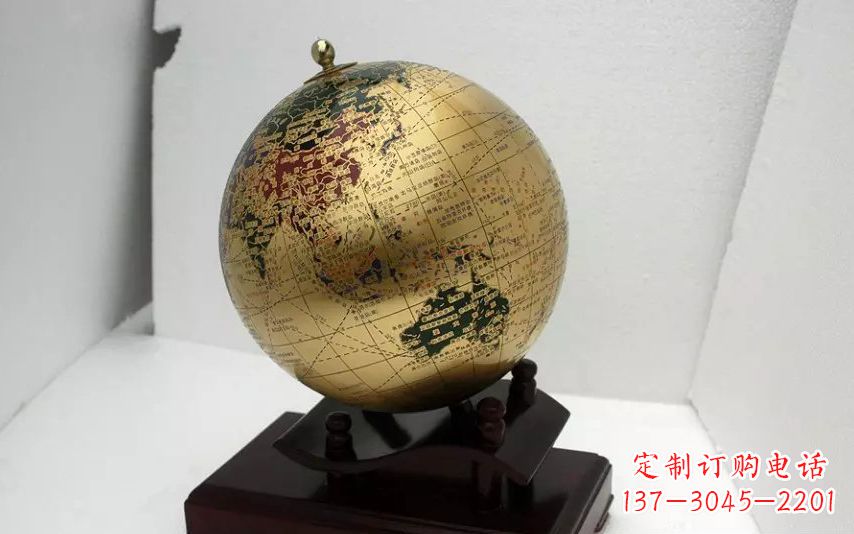 廊坊校园不锈钢地球仪雕塑 (3)