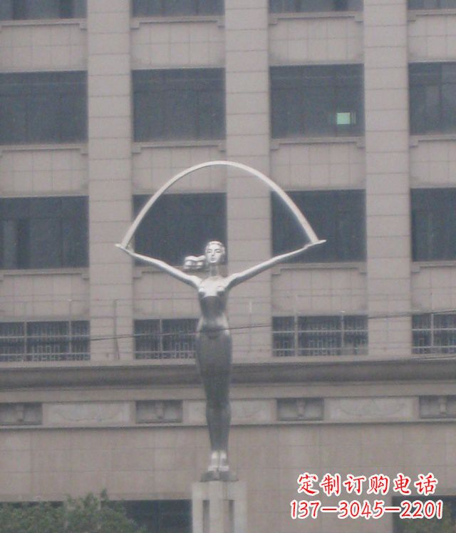 廊坊校园不锈钢女孩雕塑