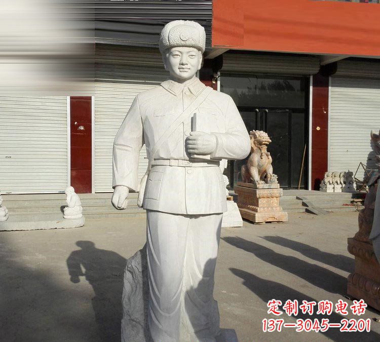 廊坊校园大理石立式雷锋雕塑