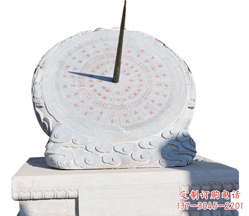 廊坊校园大理石日晷景观石雕 (3)