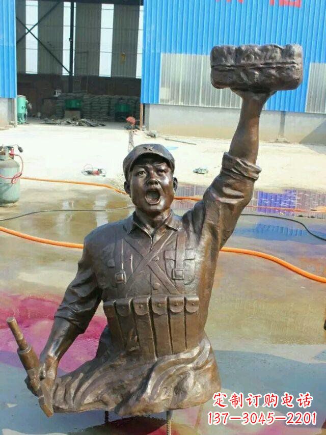 廊坊校园董存瑞名人铜雕
