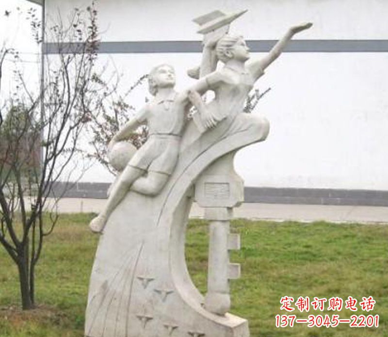 廊坊校园飞天学生石雕