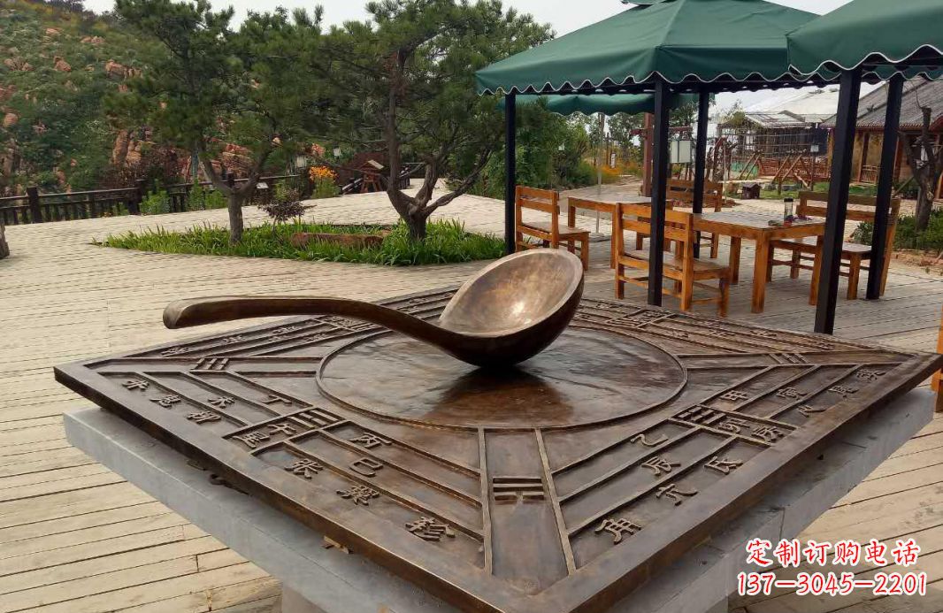 廊坊校园古代司南铜雕