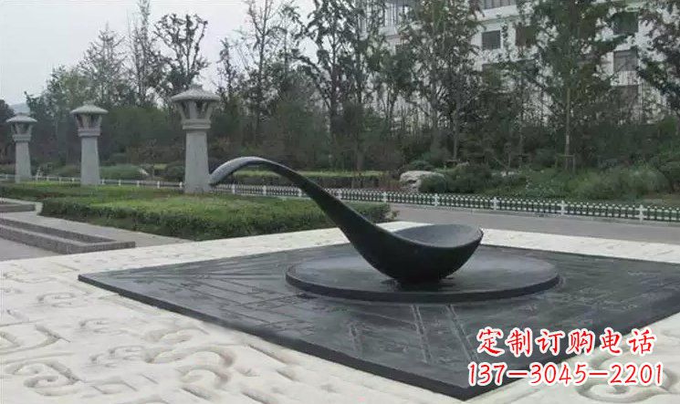 廊坊校园古代指南针司南铜雕