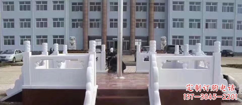 廊坊校园汉白玉升旗台石雕