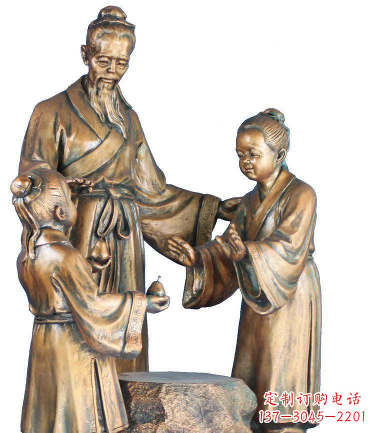 廊坊校园孔融让梨景观铜雕