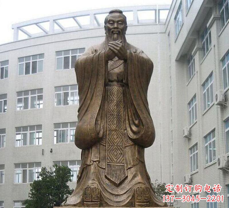 廊坊校园孔子铜雕222