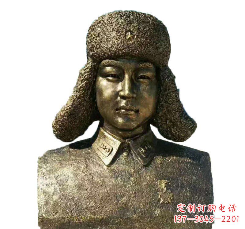 廊坊校园雷锋头像铜雕
