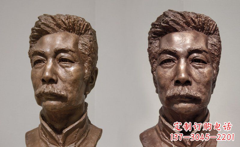 廊坊校园鲁迅头像名人铜雕