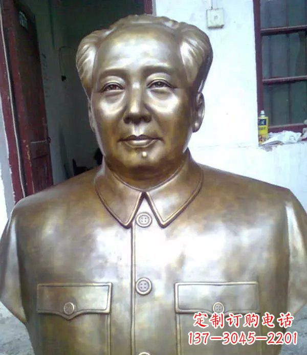 廊坊校园毛主席胸像伟人铜雕