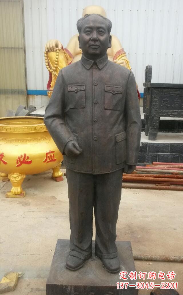 廊坊校园毛主席伟人铜雕