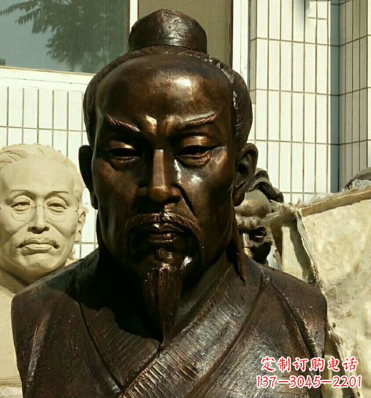 廊坊校园孟子胸像铜雕