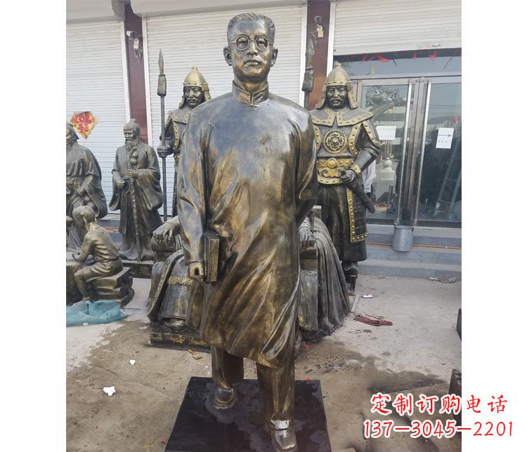 廊坊校园名人立式陶行知铜雕