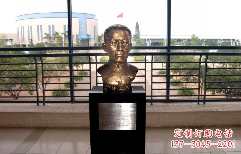 廊坊校园名人陶行知头像铜雕