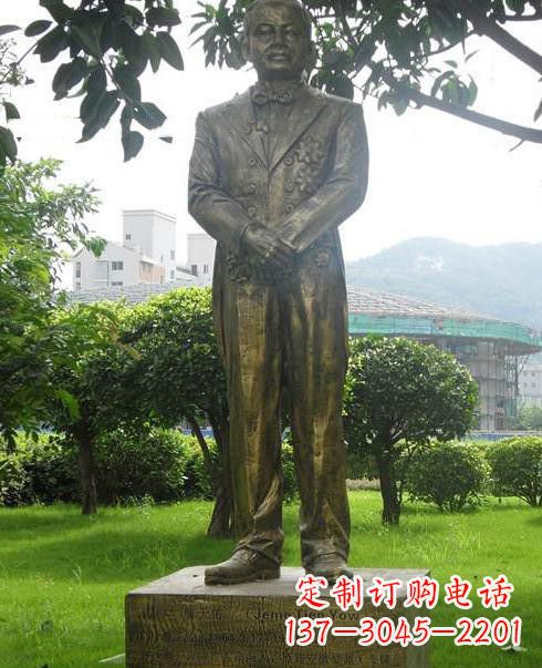 廊坊校园人物詹天佑铜雕