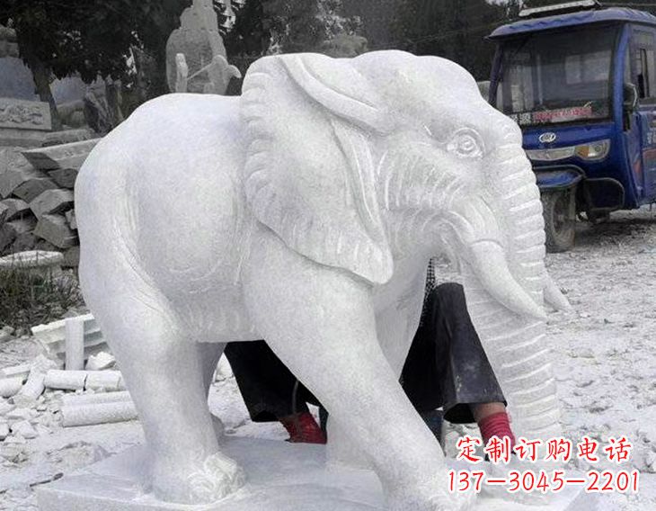 廊坊写实大象石雕