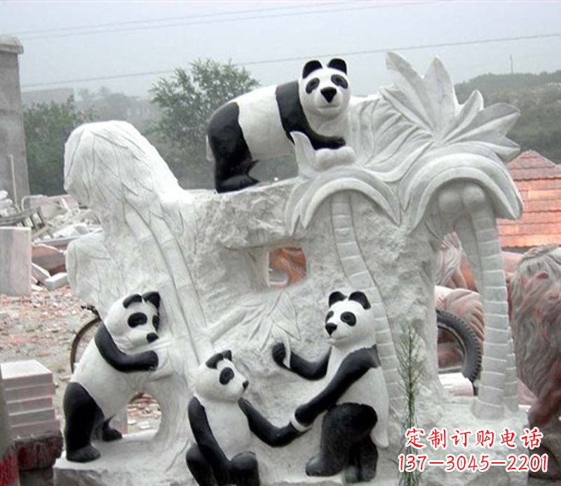 廊坊熊猫动物景观石雕