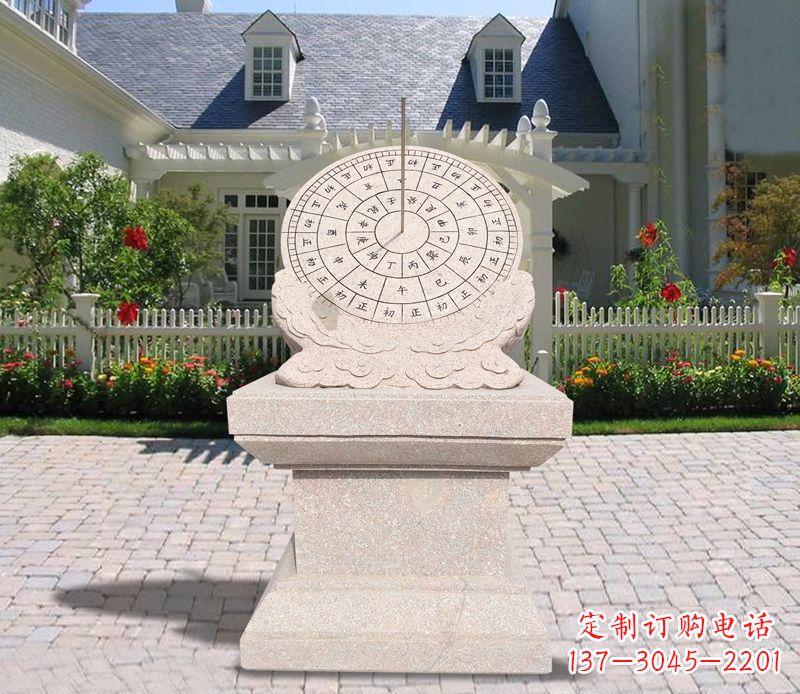 廊坊学校大理石日晷石雕 (2)