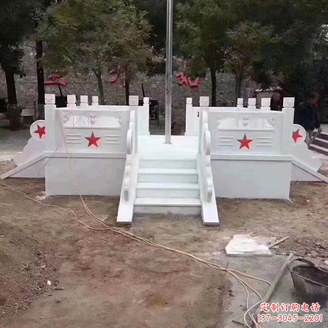 廊坊学校校园升国旗台