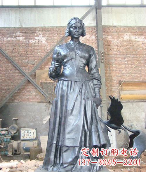 廊坊医院校园西方名人南丁格尔铜雕