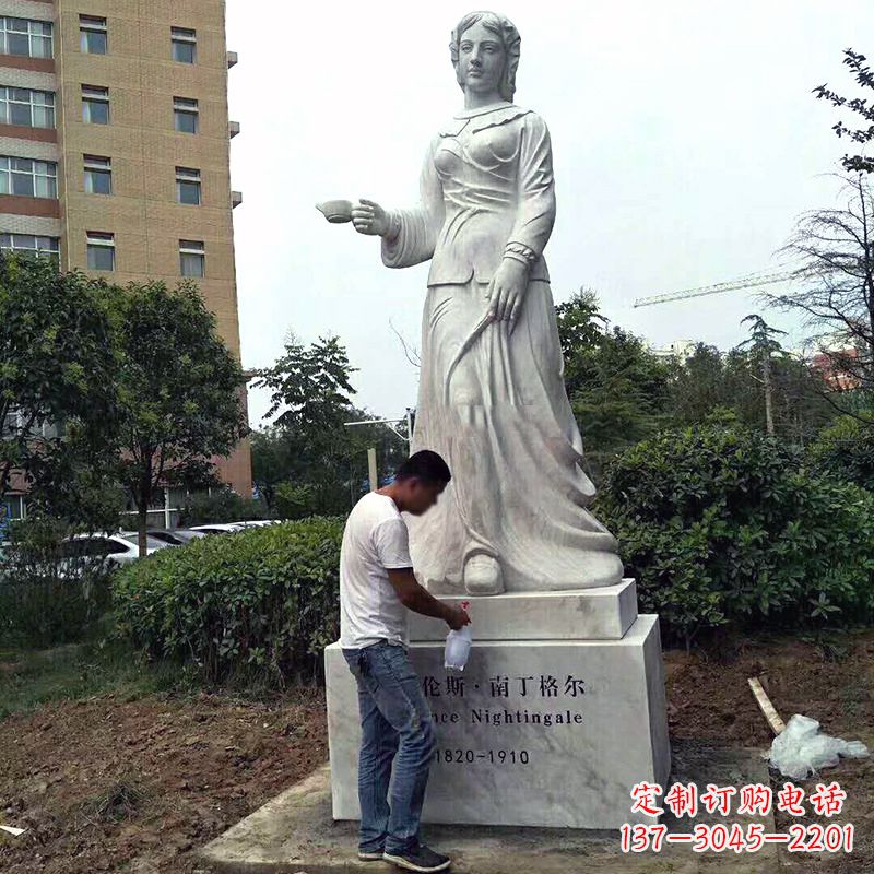廊坊医院园林提灯天使南丁格尔石雕塑