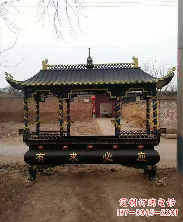 廊坊有求必应方形香炉铜雕