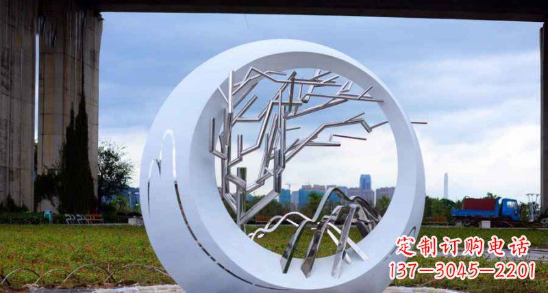 廊坊园林不锈钢抽象树枝雕塑