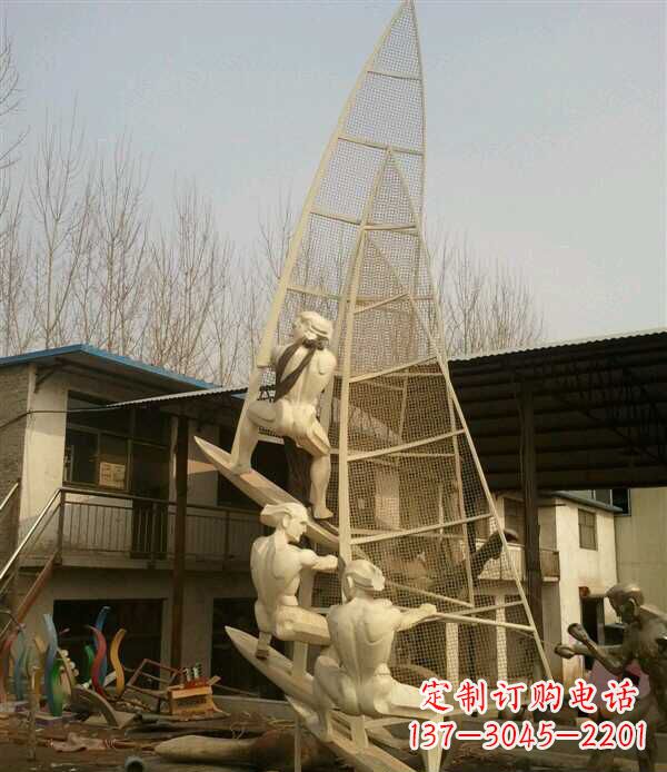 廊坊园林不锈钢帆船景观雕塑