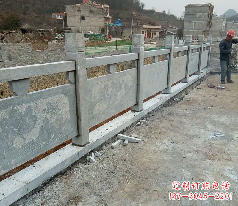 廊坊园林仿古石栏板景观石雕 (5)