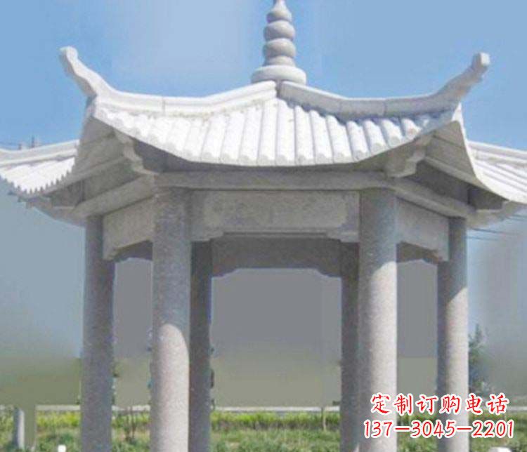 廊坊园林仿古石凉亭景观石雕