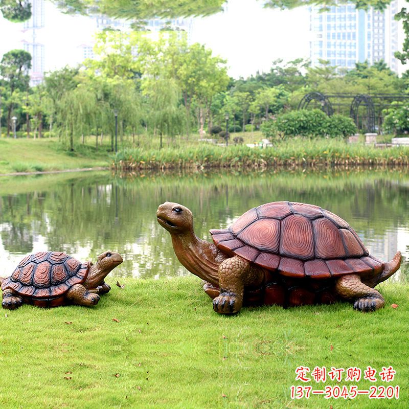廊坊园林仿真乌龟玻璃钢池塘湖泊水景雕塑摆件