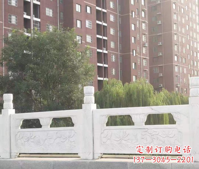 廊坊园林汉白玉石浮雕栏板 (2)