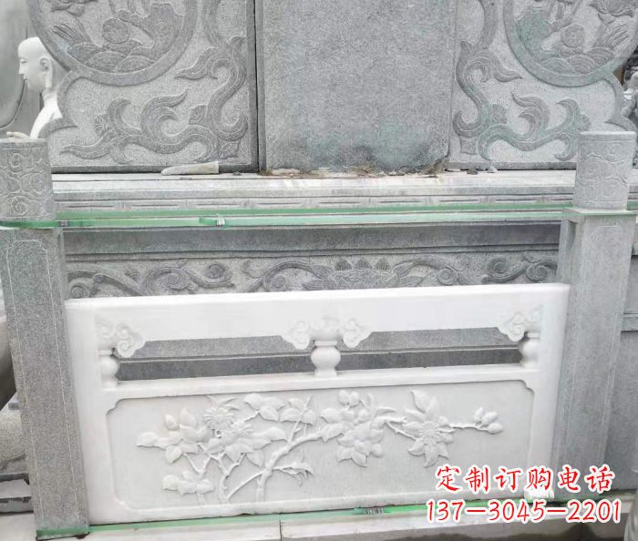 廊坊园林汉白玉石浮雕栏板 (3)