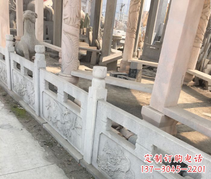 廊坊园林景观大理石浮雕栏板石雕