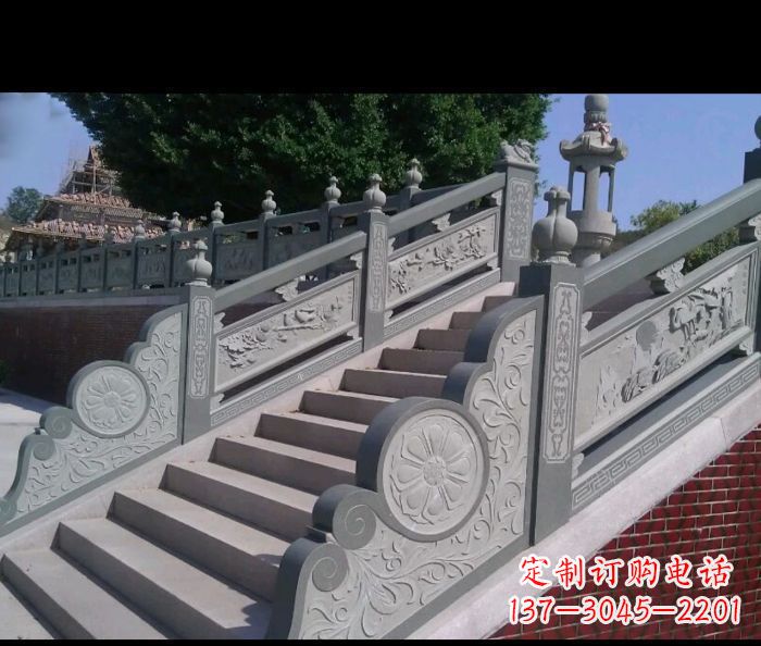 廊坊园林景观大理石栏板雕塑 (4)