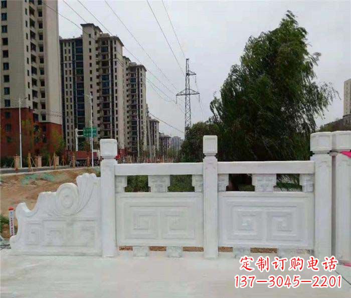 廊坊园林景观大理石栏板石雕 (5)